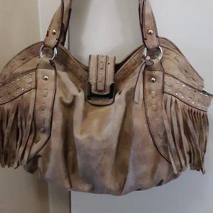 Leather Suade Frindged Crossbody
